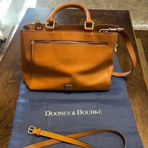 Dooney & Bourke Saffiano Leather Zip Satchel